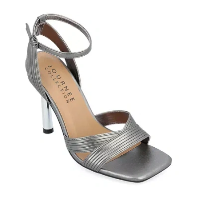 Journee Collection Annett Womens Square Open Toe Stiletto Heel Pumps In Multi