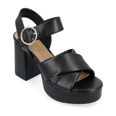 Journee Collection Womens Akeely Heeled Sandals In Black