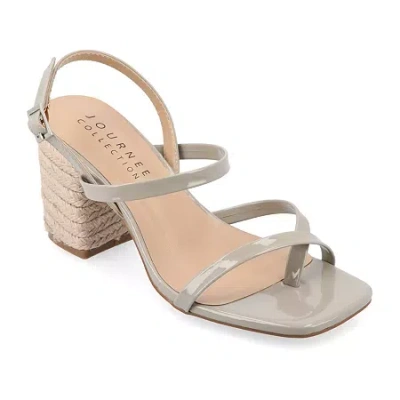 Journee Collection Womens Olivina Heeled Sandals In Gray