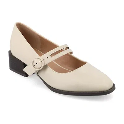 Journee Collection Savvi Womens Round Closed Toe Flat Heel Pumps In Neutral