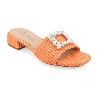 Journee Collection Womens Justina Heeled Sandals In Multi