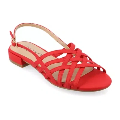 Journee Collection Womens Cassandra Heeled Sandals In Red
