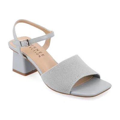 Journee Collection Womens Evylinn Heeled Sandals In Gray