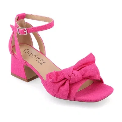 Journee Collection Womens Zevi Heeled Sandals In Pink