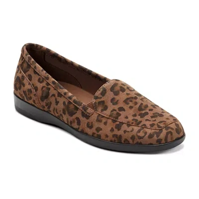 Easy Spirit Devitt Womens Moc Closed Toe Loafers In Animal Print