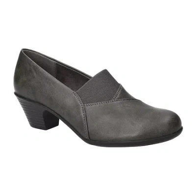 Easy Street Fondly Womens Round Closed Toe Clogs In Gray