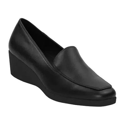 Aerosoles Tart Womens Moc Closed Toe Loafers In Black