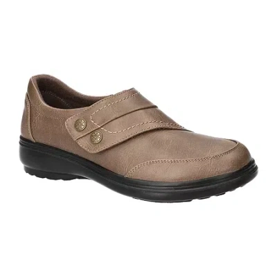 Easy Street Joy Womens Round Closed Toe Slip-on Shoe In Brown
