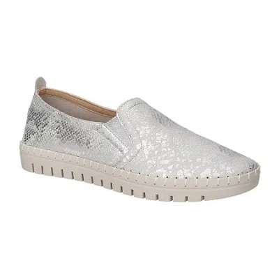 Easy Street Fresh Womens Round Oxford Shoes In Silver