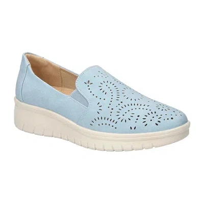 Easy Street Ying Womens Round Closed Toe Slip-on Shoe In Blue