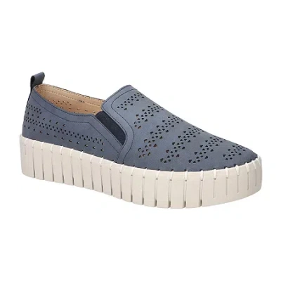 Easy Street Peppy Womens Round Closed Toe Slip-on Shoe In Blue