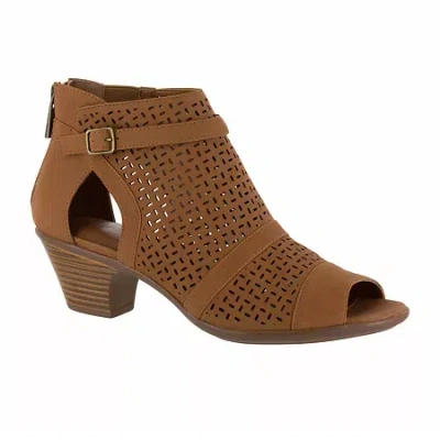 Easy Street Carrigan Womens Slip-on Booties In Brown