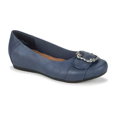 Baretraps Milady Womens Round Closed Toe Slip-on Shoe In Blue