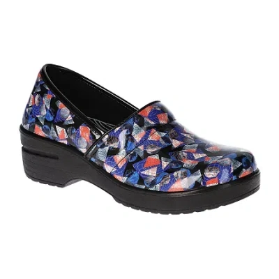 Easy Works By Easy Street Lyndee Womens Round Clogs In Blue