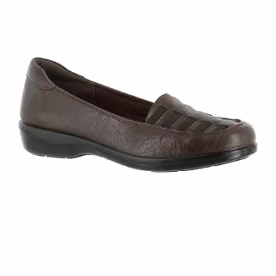 Easy Street Genesis Womens Round Closed Toe Loafers In Brown