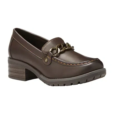 Eastland Nora Womens Round Closed Toe Slip-on Shoe In Brown