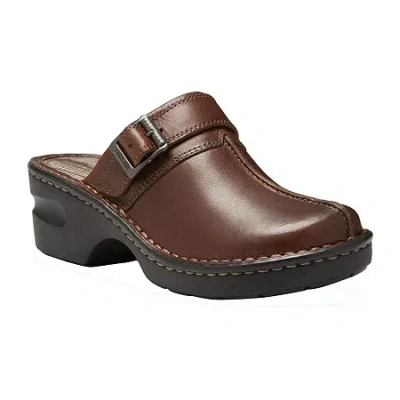 Eastland Mae Womens Closed Toe Clogs In Brown