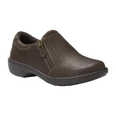 Eastland Vicky Womens Round Closed Toe Slip-on Shoe In Brown