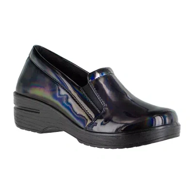 Easy Works By Easy Street Leeza Womens Round Slip-on Shoe In Black