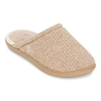 Isotoner Sweater Knit Womens Ballerina Slippers In Brown