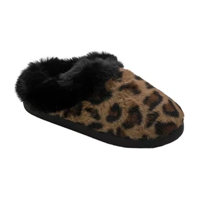 Cuddl Duds Faux Fur Womens Clog Slippers In Multi