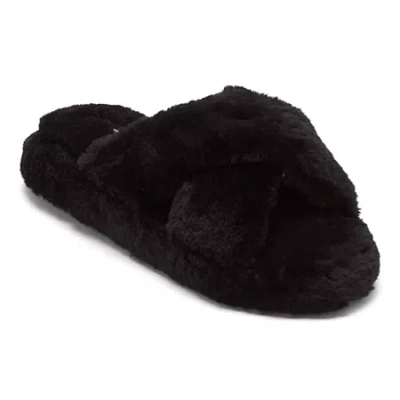 Mixit Criss Cross Womens Slip-on Slippers In Black