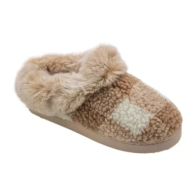 Cuddl Duds Buffalo Womens Memory Foam Clog Slippers In Brown