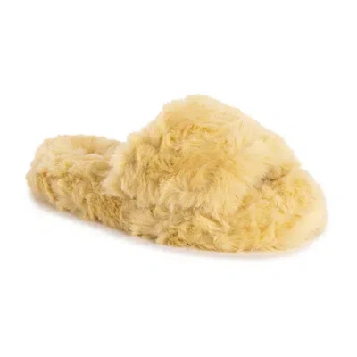Muk Luks Womens Slip-on Slippers In Yellow