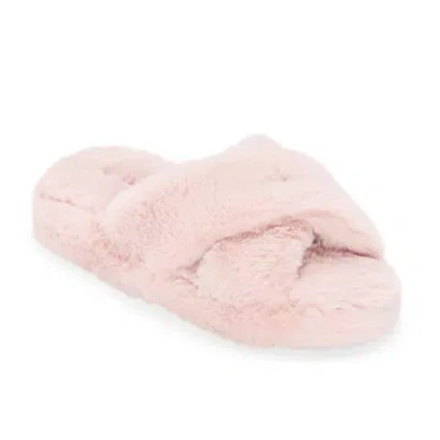Mixit Criss Cross Womens Slip-on Slippers In Pink