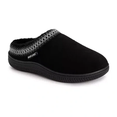 Muk Luks Jordi Slipper Womens Memory Foam Slip-on Slippers In Black