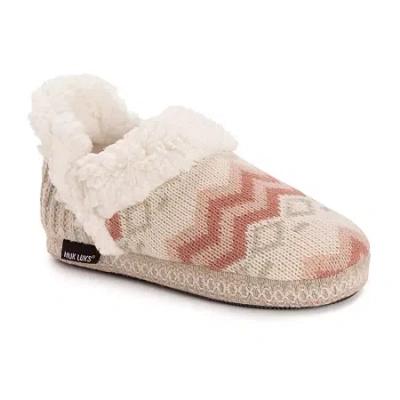 Muk Luks Magdalena Slipper Womens Memory Foam Slip-on Slippers In Neutral