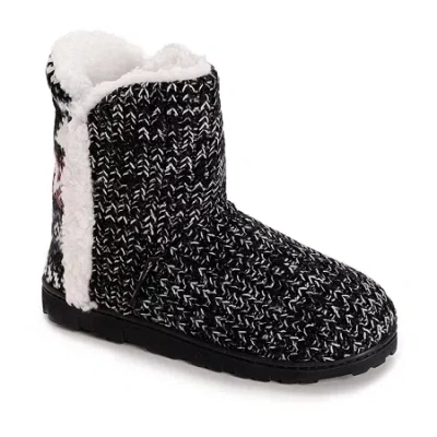 Muk Luks Cheyenne Slipper Womens Memory Foam Slip-on Slippers In Black