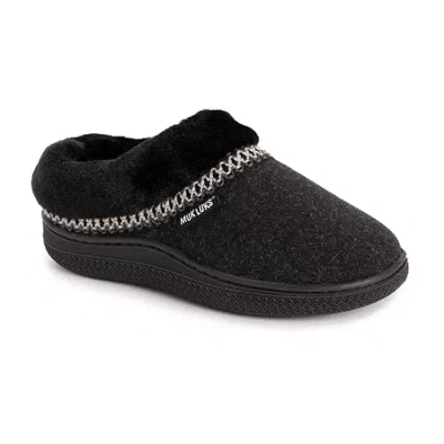 Muk Luks Neira Slipper Womens Memory Foam Slip-on Slippers In Black