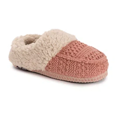 Muk Luks Moselle Slipper Womens Memory Foam Slip-on Slippers In Pink