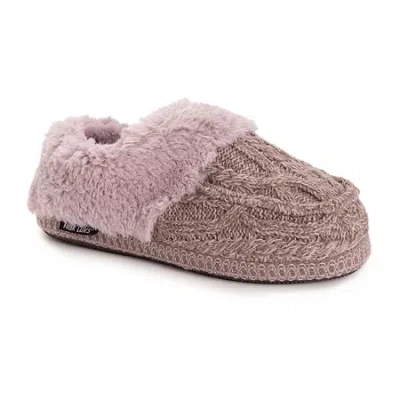Muk Luks Moselle Slipper Womens Memory Foam Slip-on Slippers In Purple