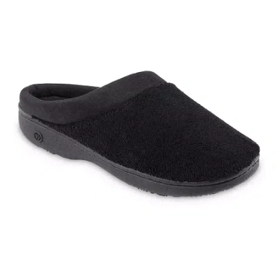 Isotoner Womens Memory Foam Slip-on Slippers In Black