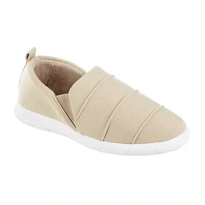 Isotoner Womens Memory Foam Slip-on Slippers In Neutral