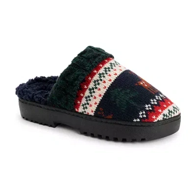 Muk Luks Womens Slip-on Slippers In Black