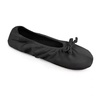 Muk Luks Womens Ballerina Slippers In Black