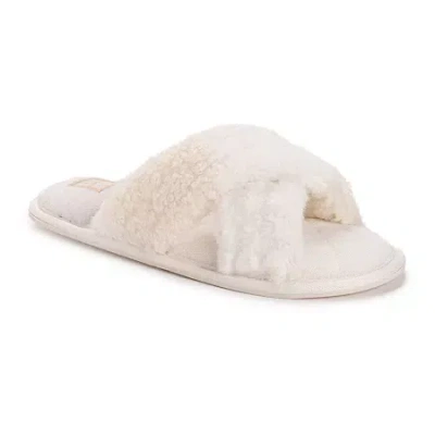 Muk Luks Womens Memory Foam Slip-on Slippers In Neutral