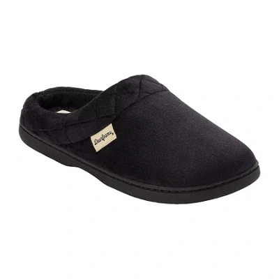 Dearfoams Darcy Velour Womens Memory Foam Clog Slippers In Black