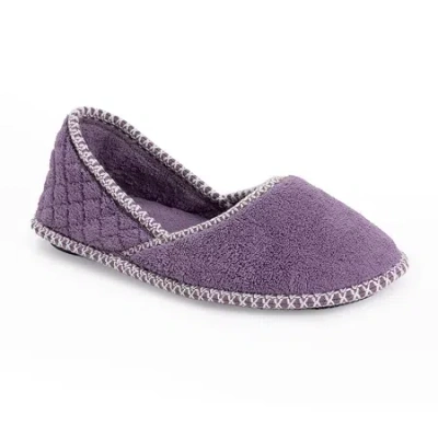 Muk Luks Beverly Womens Memory Foam Slip-on Slippers In Purple