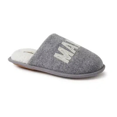 Dearfoams Mama Bear Plaid Scuff Womens Memory Foam Slip-on Slippers In Gray