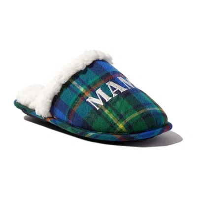 Dearfoams Mama Bear Plaid Scuff Womens Memory Foam Slip-on Slippers In Multi