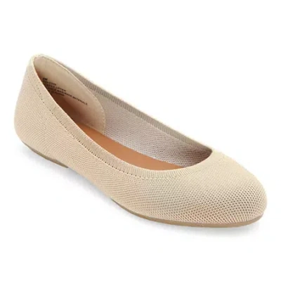Mixit Callie Womens Round Ballet Flats In Neutral
