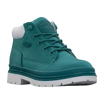 Lugz Womens Drifter Ripstop Flat Heel Chukka Boots In Blue