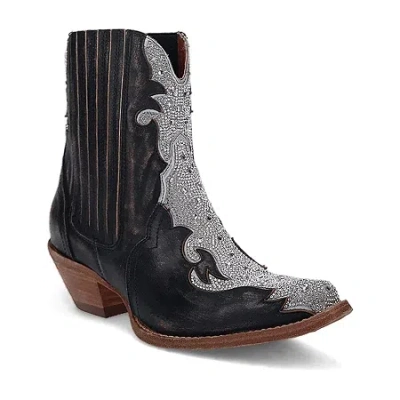 Dan Post Womens Crystal Stacked Heel Cowboy Boots In Animal Print