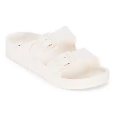 Mixit Womens Two Strap Sandals In Metallic