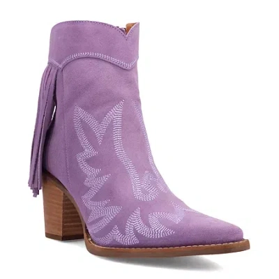 Dingo Womens Wild Sage Block Heel Cowboy Boots In Purple