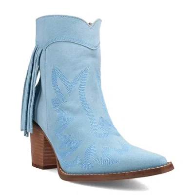 Dingo Womens Wild Sage Block Heel Cowboy Boots In Blue
